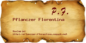 Pflanczer Florentina névjegykártya