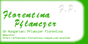 florentina pflanczer business card